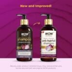 WOW Skin Science Onion & Collagen Anti-Hairfall Shampoo|Reduces Hairfall|Strengthens Roots|Nourishes Scalp|Prevents Breakage|Enhances Hair Thickness and Shine|New & Improved Formulation|300ml - Fast UK Delivery - Image 3