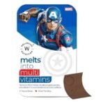 Wellbeing Nutrition Marvel Captain America Melts | Multivitamin for Kids (6+) to Improve Overall Growth & Develpoment with Vitamin A, B-Complex, C, D & Iron | Tropical Berry Flavor (30 Oral Strips) - Fast UK Delivery - Image 2