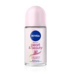 NIVEA Pearl and Beauty 50ml Deo Roll On | With Pearl Extracts & Avocado Oil| 72 H Smooth & Beautiful Underarms | 0% Alcohol | For Women - Fast UK Delivery