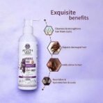 Ayouthveda Purple Rice Water & Kernel Protein Shampoo | With the Goodness of Betel Leaves & Guava Leaves | For Damage & Frizzy Hair | Helps To Restore Hair Texture (Pack of 2; 200ml each) - Fast UK Delivery - Image 7