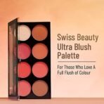 Swiss Beauty Ultra Blush Palette with highly blendable shades | Pigmented Blusher for a Natural Flush | Shade-1, 16gm| - Fast UK Delivery - Image 4