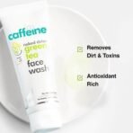 mCaffeine Green Tea & Vitamin C Daily Face Glow Duo with Face Wash and Face Serum | Cleanses, Reduces Dark spots & Pigmentation | 2 Step Daily Routine for Women & Men | 130ml - Fast UK Delivery - Image 3