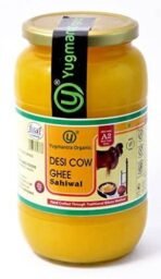 Yugmantra Organic Foods 100% Pure Natural A2 Sahiwal Cow Milk Handmade Desi Ghee | From Bilona Curd Method | Grassfed, Golden, Grainy, Natural Fresh | Immunity Booster (1 Ltr x 2) - Fast UK Delivery - Image 4
