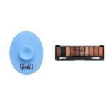 Glam 21 Silicone Face Cleanser Scrubber (Small) Shades of Trend Eyeshadow Palette 10 Highly Pigmented Shades |Smudge Free & Long-Lasting 13.5gm - Shade -01 - Fast UK Delivery