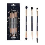 MARS Eye Enchanted Dual-Ended Brush Set of 3 | Perfect For Eye Makeup | Eyebrow Brush with Spoolie | Small Blending & Flat Brush | Eyeliner & Flat Crease Brush | Soft Bristles | Compact & Travel Friendly - Fast UK Delivery - Image 2