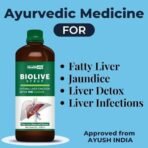 Healthally Ayurvedic Biolive Fatty Liver Detox Syrup|Alcoholic Liver Cleaner Tonic,Liver Heath Supplement Medicine|Kutki Kalmegh Punarnava Giloy Syrup for Liver Care & Digestive System - 1 Ltr - Fast UK Delivery - Image 6