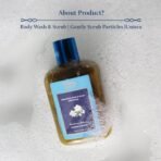 Blue Nectar Exfoliating Body Wash & Scrub for Rough & Bumpy Skin | Madurai Jasmine Tan Removal Body Scrub for Women & Men (10 herbs, 250ml) - Fast UK Delivery - Image 6