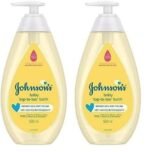 Johnson's Baby Top to Toe Baby Bath | 100% Soap Free Body Wash for All Skin Types | 500ml (Pack of 2) - Fast UK Delivery