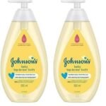 Johnson's Baby Top to Toe Baby Bath | 100% Soap Free Body Wash for All Skin Types | 500ml (Pack of 2) - Fast UK Delivery