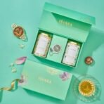 ISVARA Tea Gifts - Liquid Wisdom Gift set, The Symphony of Spices - black tea blend, The Royal Brew - green tea blend and Amethyst gem tea filter - Fast UK Delivery - Image 2