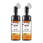 WOW Skin Science Ubtan Foaming Face Wash|Built in Brush for Deep Cleansing|Turmeric & Saffron|All Skin Types|Bright, Clear Skin|Paraben & Sulphates Free| Face Wash for Women & Men|150 ml|Pack of 2 - Fast UK Delivery - Image 2