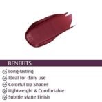 Glam 21 Comfort Matte Lipstick |Highly Pigmented Lip Color|Smooth Silky Texture|Smudge Proof formula|Moisturizes & Hydrates Lips|Coffee Chrome-3.8gm - Fast UK Delivery - Image 4