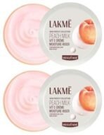LAKME Peach Milk Soft CreMe Moisturizer for Face 100 g, Daily Lightweight Whipped Cream with Vitamin E for Soft, Glowing Skin - Non Oily 24h Moisture (Pack of 2) - Fast UK Delivery - Image 2