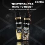 Axe Dark Temptation Men's Deodorant + Axe Gold Temptation Long Lasting Deodorant Bodyspray For Men, With An Irresistible Scent 215ml, Pack of 2 - Fast UK Delivery - Image 5
