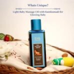 Blue Nectar Baby Oil with Pure Kumkumadi Oil for Glowing Skin | Ayurvedic Baby Massage Oil for New Born | 100% Natural & Safe Baby Product for Delicate Skin (17 Herbs, 200 ml) - Fast UK Delivery - Image 3