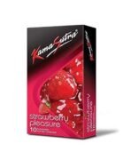 kamasutra flavored condom Tempting Flavour with Dotted Texture | Made with Natural Rubber Latex | Lubricated Condoms | Excite/Flavour Series (strawberry) - Fast UK Delivery - Image 2
