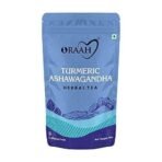 Oraah Turmeric Ashwagandha Green Tea for Immunity Boosting & Improved Memory, Made with 100% Whole Leaf, Natural Ashwagandha & Turmeric - 100gms - Fast UK Delivery - Image 2
