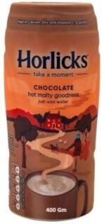 Horlickss Chocolate Hot Malty Goodness Drink Mix, High in Calcium, Zinc and Vitamins C, D and B12, 400 Gm (UK) - Fast UK Delivery - Image 2