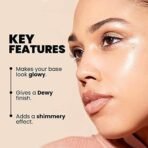 MARS Illuminati Base Dewy Primer with Highlighter | Glowy Dewy Primer for Face Makeup | Natural Finish (45ml) (PINK) - Fast UK Delivery - Image 3