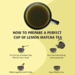 Golden Tips Japanese Lemon Matcha Green Tea Powder Tin Can (50 Gram, 25 cups) - Fast UK Delivery - Image 5