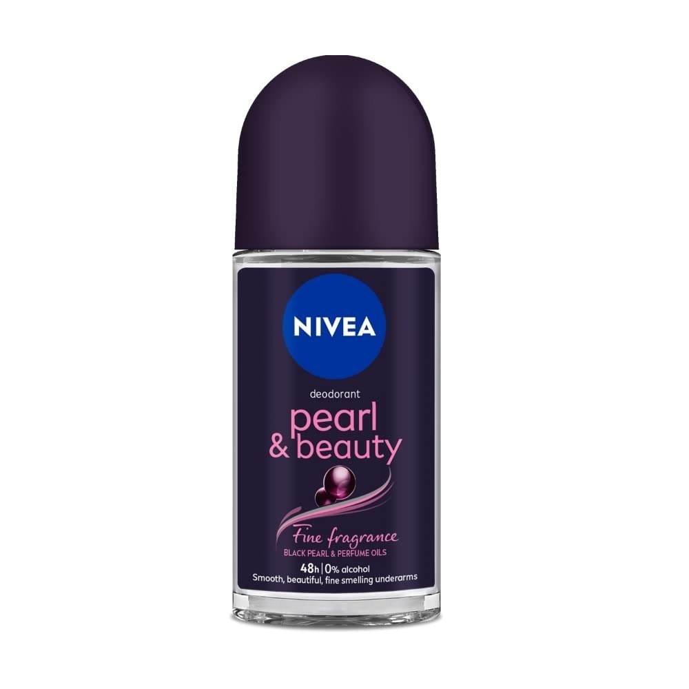 uk41NJl7USagL-1-1.jpg NIVEA Women Deodorant Roll On Pearl & Beauty Fine Fragrance 50 ml | For Fragrant Smooth & Beautiful Underarm Skin - Fast UK Delivery - Image 1