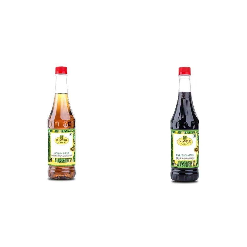 uk41NNlsgQeTL.jpg Dhampure Speciality Sugarcane Molasses & Golden Syrup variety pack for Baking, 1600ml (800ml x 2) - Fast UK Delivery - Image 1