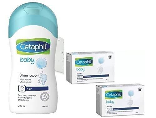uk41NO02jpcYL-1-1.jpg Cetaphil Baby Shampoo-200 ml and Baby Mild Bar 75g (Pack of 2) - Combo - Fast UK Delivery - Image 1