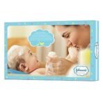 Johnson's Baby Care Collection with Organic Cotton Baby Tshirt (7 Gift Items, Blue) - Fast UK Delivery - Image 3