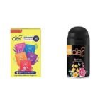 Godrej aer pocket, Bathroom Air Fragrance - Assorted Pack of 5 (5x10g) and Godrej aer Smart Matic Automatic Air Freshener Refill, Premium Fragrance - Alive (2200 sprays) - Fast UK Delivery - Image 2
