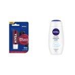 Nivea Lip Balm, Fruity Blackberry Shine, 4.8g & Shower Gel, Creme Soft Body Wash, Women, 250ml - Fast UK Delivery