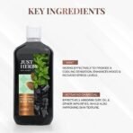 Just Herbs Deep Cleansing Cooling Body Wash with Mint and Activated Charcoal for Men and Women 300 ml - Fast UK Delivery - Image 5