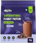 Alpino Supernatural Peanut Protein Powder Dark Chocolate 1kg - 100% Plant-Based, High-Performance Protein - 24g Protein, 5.1g BCAAs, No Added Sugar, Gluten-Free, Non-GMO, Vegan - Fast UK Delivery - Image 2