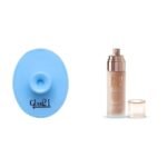 Glam 21 Silicone Face Cleanser Scrubber (Big) Velvet Touch Oil Control Silk Foundation|Waterproof, High Coverage|SPF 35 Long Lasting|Almond-50gm - Fast UK Delivery