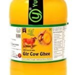 Yugmantra Organic Foods -100 % Natural Pure & Aromatic Desi Gir Cow Ghee -Traditional Churned with Bilona Method | Premium Ghee| Diet Friendly | No Added Additives | A2 Danedar Desi Ghee | Immunity Booster-1000 ml Glass Bottle - Fast UK Delivery