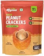 ALPINO Peanut Crackers Chipotle Honey 200g Made with Roasted Peanuts & Chipotle Honey Seasoning - 18g Protein, 0 Cholesterol, 0 Trans Fat, Healthy Snack Indian Spices Coated Peanuts - Fast UK Delivery - Image 2