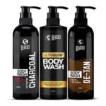 Beardo Ultimate Body Wash Combo| Ultraglow Bodywash, De-tan Bodywash, Activated Charcoal Bodywash| Body Wash for Men |Bodywash Combo for Men-250ml x 3 - Fast UK Delivery