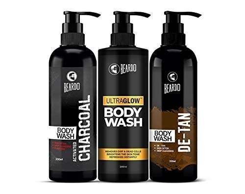 uk41OnzTtPHWL-1-1.jpg Beardo Ultimate Body Wash Combo| Ultraglow Bodywash, De-tan Bodywash, Activated Charcoal Bodywash| Body Wash for Men |Bodywash Combo for Men-250ml x 3 - Fast UK Delivery - Image 1