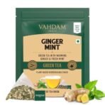VAHDAM, Ginger Mint Green Tea Bags (50 Count) Med Caffeine, Non-GMO, Gluten-Free, Naturally High Grown Green Tea | Whole Loose Leaf Tea Bags | Resealable Ziplock Pouch - Fast UK Delivery - Image 2