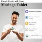 Grenera Moringa Oleifera Tablets 1000mg - Made wit Uncoated Raw Dried Moringa Leaf - Non-GMO Whole Green Super-Food 240 Count (Pack of 1) - Image 5