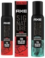 AXE Signature Intense Long Lasting No Gas Body Aerosol Deodorant For Men 200 Ml & Axe Signature Mysterious No Gas Deodorant Bodyspray For Men 154 ml - Fast UK Delivery - Image 2