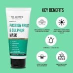 Dr. Sheth's Passion Fruit & Sulphur Mask For Skin Detoxifying|Face Pack That Brightens Skin With Bentonite & Kaolin Clay|For Women & Men| Peel Off Mask, Face Pack For Glowing Skin -50G, 1 Count - Fast UK Delivery - Image 3