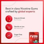 RYZE Frosty Mint Nicotine Gum 2 gm | Pocket-Friendly Pack of 30 (90 gums) | Freedom from Smoking & Tobacco | Easy on Throat | WHO & FDA Approved | Sugar Free | Teeth Whitening - Image 4
