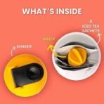 Bevzilla Instant Ice Tea & Bottle Pack With 5 Flavoured Sachets| Black Currant, Watermelon, Blueberry, Peach Passion & Lemon | Leak Proof - Fast UK Delivery - Image 4