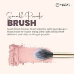 MARS Artist's Arsenal Professional Small Powder Brush | Feather Soft Bristle | Best for Hard to Reach Area | Precise Synthetic Bristles | Luxe Design Makeup Brush (Golden) - Fast UK Delivery - Image 5