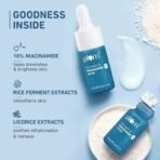 Plum 10% Niacinamide Serum with Rice Water | Provides Clear, Glowing & Brightening Skin | for Acne Prone, Combination, Oily & Sensitive Skin | Oil Control & Anti Acne Face Serum for Women & Men | 10ml - Fast UK Delivery - Image 6