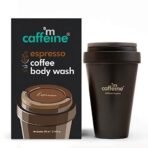 mCaffeine Exfoliating Espresso Coffee Body Wash with Natural AHA | Tan Removal Body Wash for Soft & Smooth Skin | Energizing mCaffeine shower gel for Men & Women | Shower gel | 300ml in Coffee Cup - Fast UK Delivery - Image 2