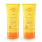 Aqualogica Glow+ Dewy Sunscreen SPF 50 PA++++ with Papaya & Vitamin C | For Oily, Combination & Dry Skin Type | UVA/B & Blue Light Protection | Fragrance-Free | For Men & Women | 80g x 2 - Fast UK Delivery - Image 2