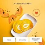 Foxtale Tan Removal Sheet Mask with Vitamin C and Papaya for Tan Removal, Men & Women, 26g - Fast UK Delivery - Image 3