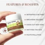 Just Herbs Ayurvedic Vitamin C Face Pack & Mask with Amla, Liquorice Root & Bentonite Clay for De-Tan, Detoxifying & Skin Brightening - 50 gm - Fast UK Delivery - Image 4