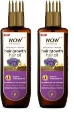 WOW Skin Science Rosemary with Biotin Hair Growth Oil | Stimulates New Hair Growth | Controls Hair Fall & Reduces Hair Breakage | Gives Healthy Hair (Pack of 2) - Fast UK Delivery